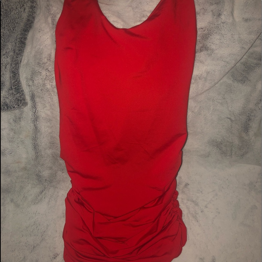 Bright Red Low Back Dress